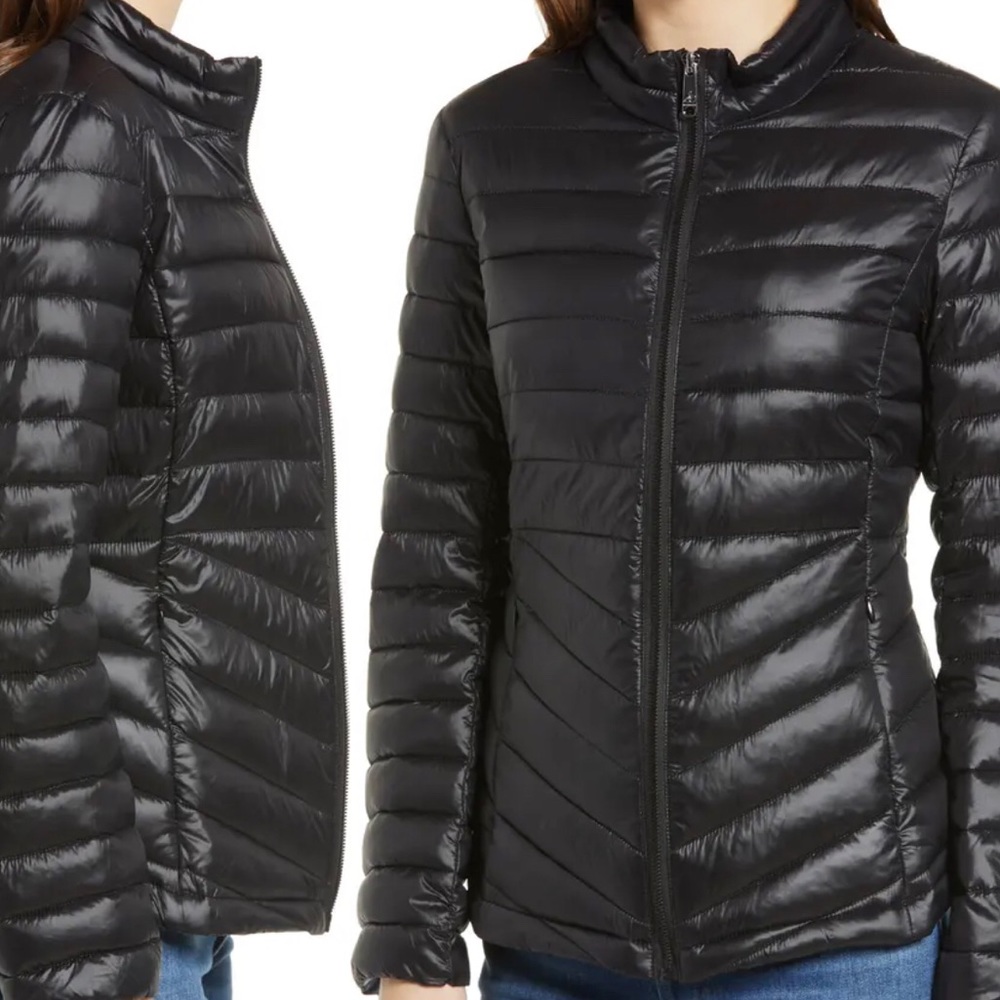 Black Packable Quilted Sam Edelman Jacket